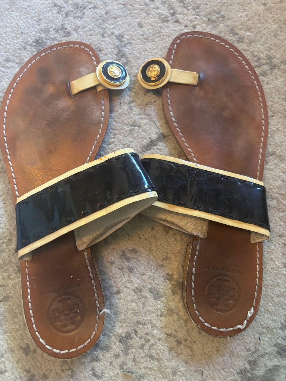 Tory Burch toe ring sandals slides